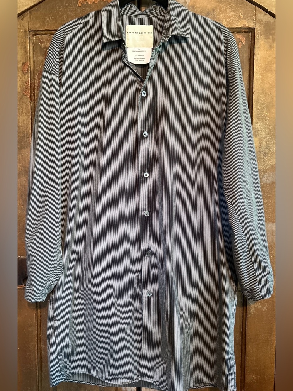 STEPHAN SCHNEIDER Made in Belgium Womens Shirt Dress Size 2 Stripes